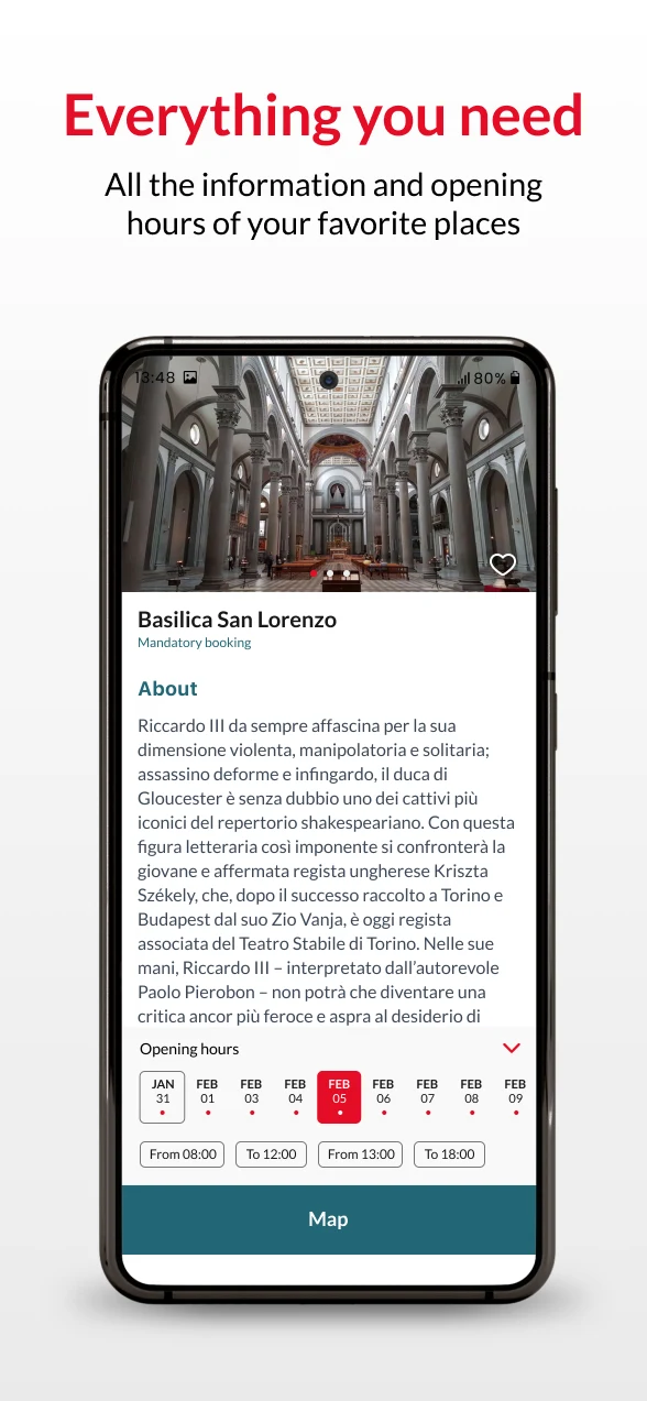 Firenzecard screenshot